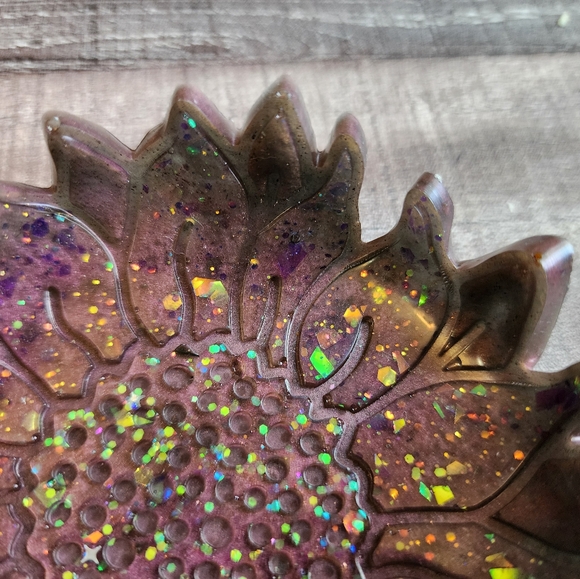 Purple sunflower trinket dish - Picture 4 of 14